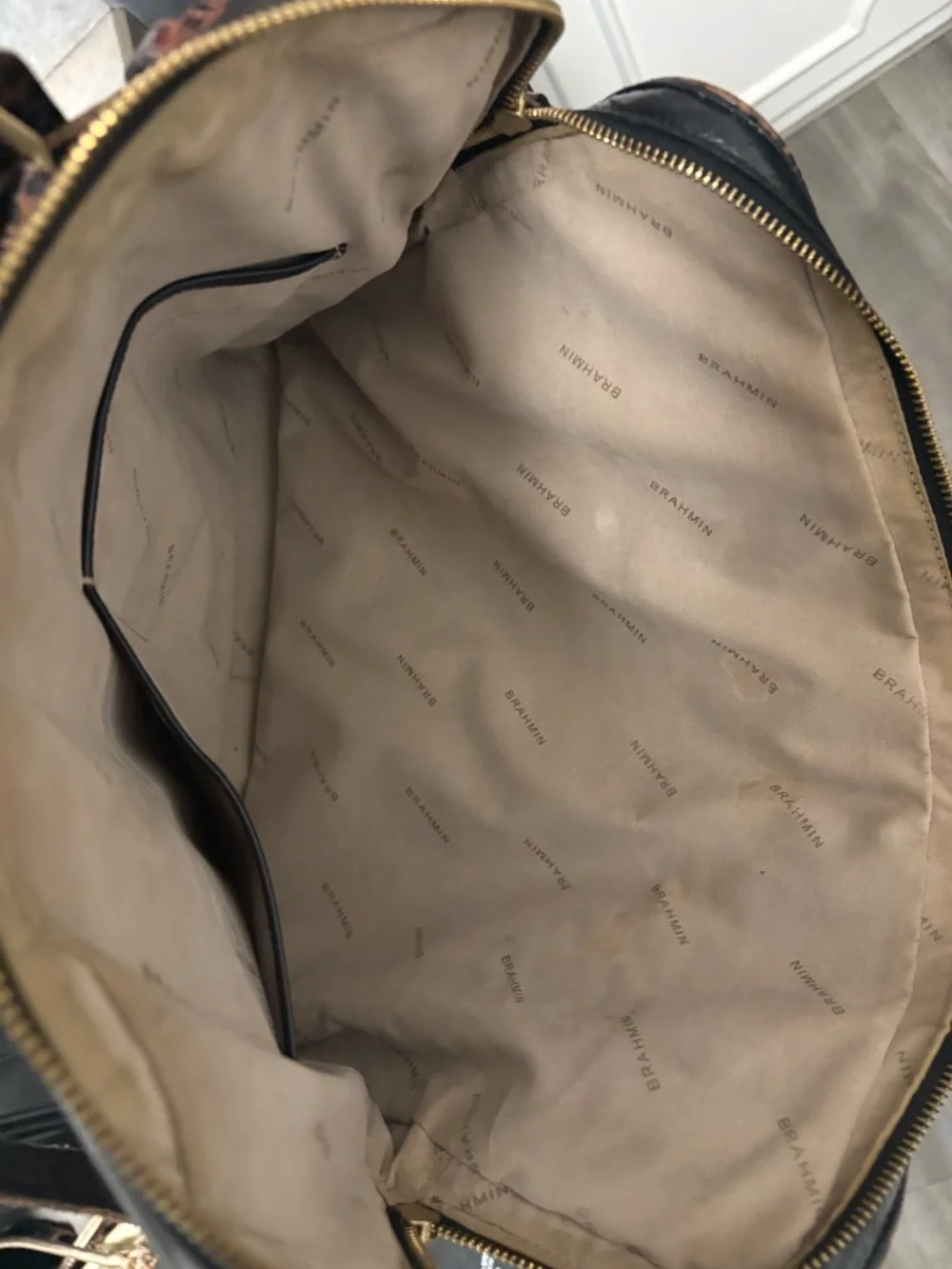 Brahmin Black & Brown Leather Briefcare – Gently Used